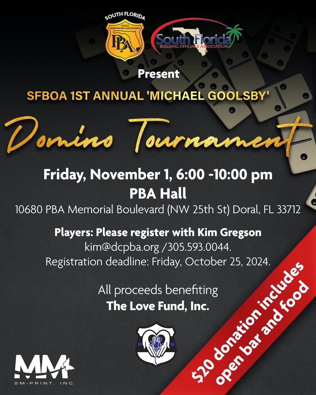 SFBOA 1st Annual ‘Michael Goolsby’ Domino Tournament! 